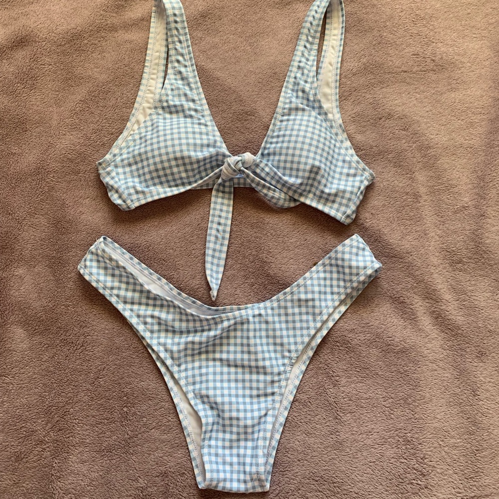 Zaful Gingham Swimsuit